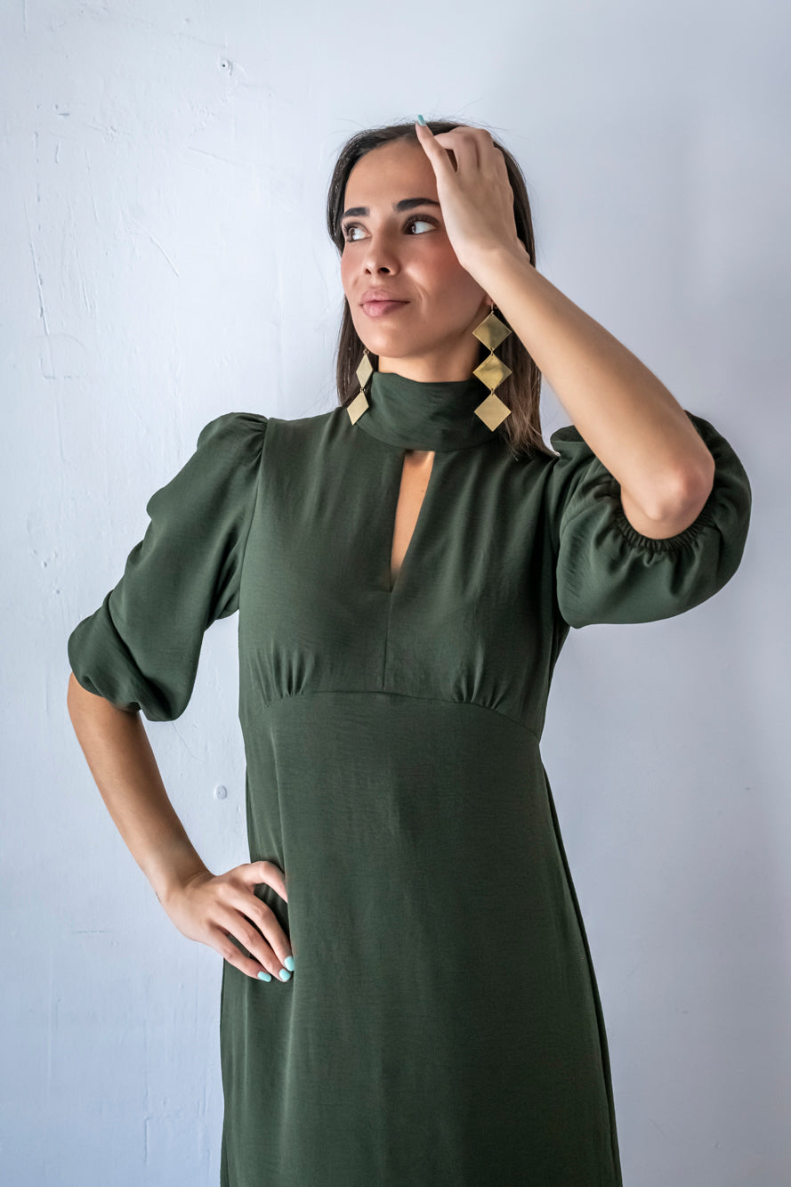VESTIDO COLONIA CAQUI