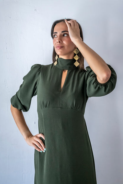 VESTIDO COLONIA CAQUI
