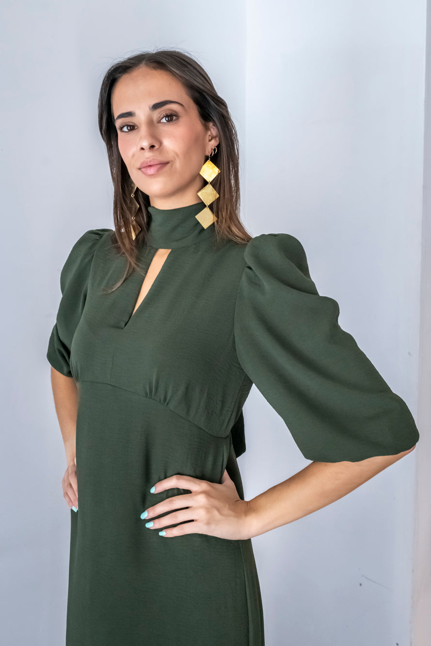 VESTIDO COLONIA CAQUI