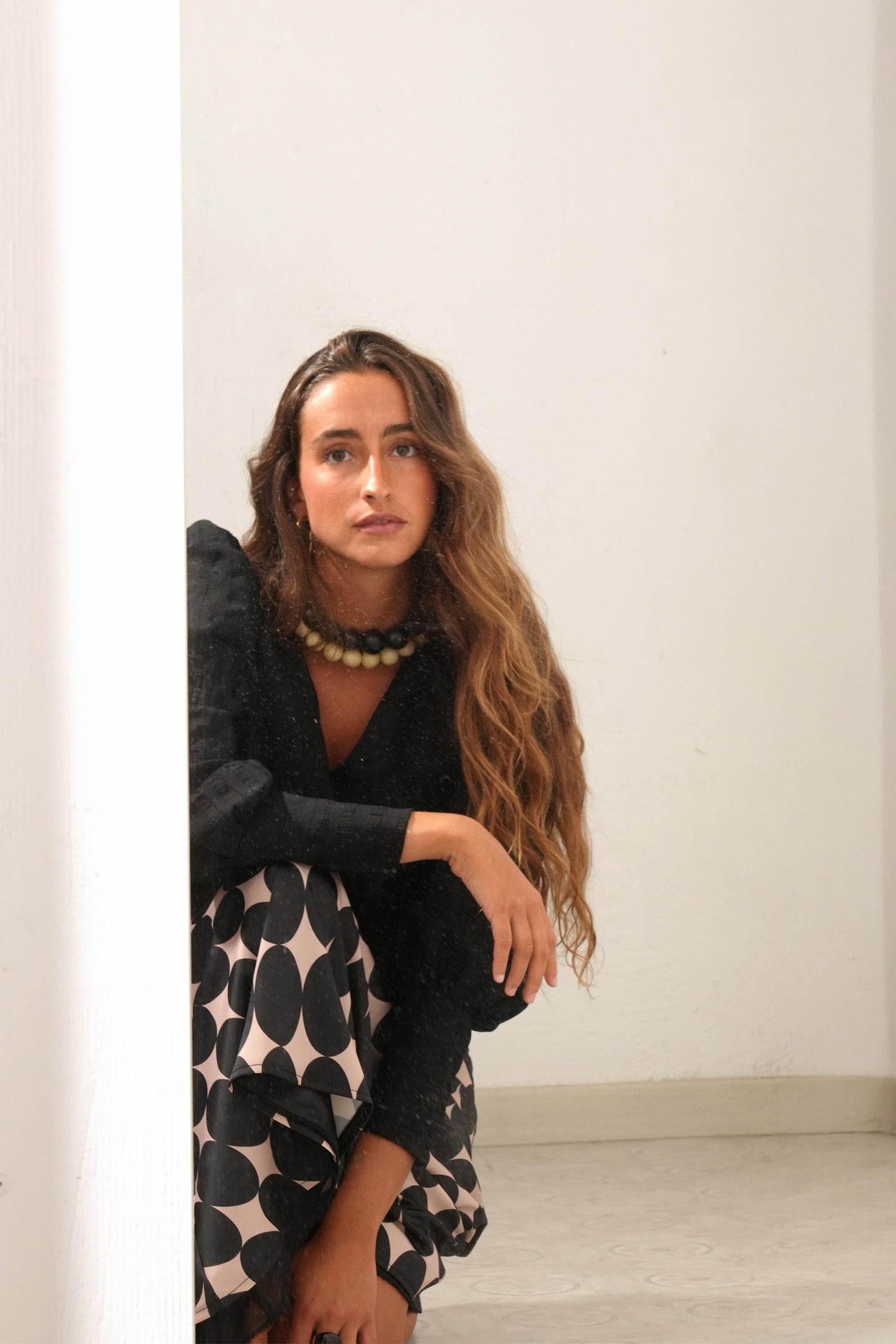 CAMISA NANTES ORGANZA NEGRA