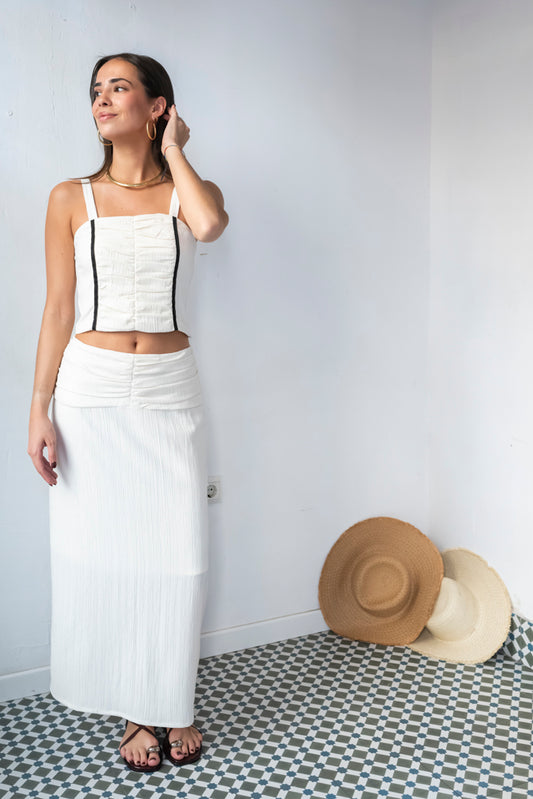FALDA DIJON MARFIL