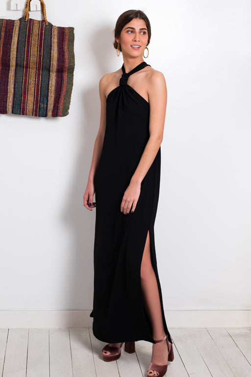 VESTIDO NUDO NEGRO